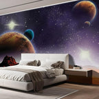 wall26 Wall Sticker/Wall Mural Peering into a Vibrantly Colored Space, Not Peel and Stick, Non-Woven Wallpaper Decorative for Bedroom, Living Room, Office - 96x120 inches