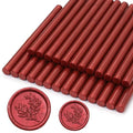 Wine Red Wax Seal Sticks 26pcs, Andotopee Glue Gun Wax Seal Sticks for Wax Seal Stamp, Premium Sealing Wax for Envelope Letter Seal Wedding Invation Craft Adhesive, Great Gift Ideas (Mini Size)