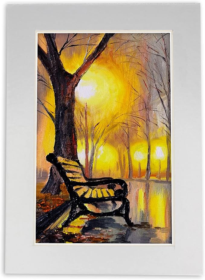 11x14 Mat for 8.5x11 Photo - Precut Metallic Silver Picture Matboard for Frames 11 x 14 Inches - Bevel Cut Matte to Display Art 8.5 x 11 Inches - Acid Free ONE MAT with Backing Board & Clear Bag
