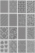 CHGCRAFT 16 Sheets Artistic Flowers Clay Texture Mat Geometric Pattern Polymer Clay Texture Sheets DIY Tools for Pottery Earring Jewelry Making Stamp Engraving Machines, 4x2.6inch