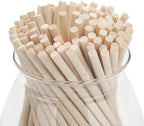 Wood Dowels Wooden Dowel Rods, 100PCS 1/4 x 6 Round Wooden Sticks for Arts and Crafts, Small Unfinished Hardwood Sticks for DIYers Crafting, Cake Support, Lollipop, Photo Booth Props, Home Decor