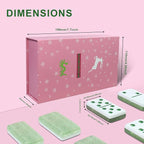 IDTQ Dominoes Set for Adults, Double 6 Dominos Game Set with 28 Domino Tiles Double with Upscale Gift Boxes -7 Polyhedral Dice -Classic Board Games (Light Green)