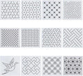 FREEBLOSS Embroidery Stencils - Geometric Sashiko Patterns - Acrylic 14x14cm