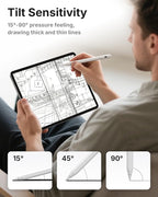 Metapen Pencil A8 V4 for iPad 2018-2025, Upgrade Magnetic Attraction, 2X Fast Charge, Low Latency Stylus Pen for iPad 11-6th Gen, Pro 12.9/11/13-inch M4, Air 3/4/5/M2/M3, Mini 5/6/7th A17 Pro