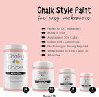 Chalky Chicks All-in-One Chalk Paint for Furniture or Cabinet - 4 Fl Oz - Matte Finish Sweet 16 (Pink) for Metal, Wood Furniture Paint - No Sanding All-in-One for Home Decor & Crafts, USA Made