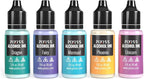 Pixiss Iridescent Color Changing Alcohol Ink Set - 5 Shades of Alcohol Ink for Epoxy Resin Supplies, Yupo Paper, Tumblers, Coasters - Resin Colorant for Epoxy Resin and Resin Art Supplies