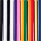 HTVRONT HTV Heat Transfer Vinyl -13 Pack HTV Vinyl Sheets, 12" x 10" Iron on Vinyl for T Shirts, 10 Assorted Premium Colors Heat Transfer Vinyl for All Cutting Machines