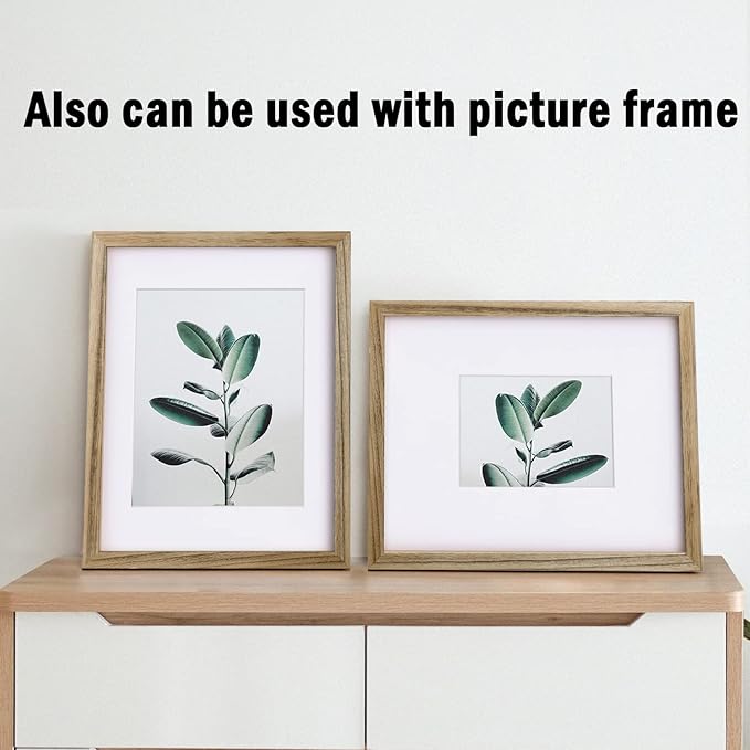 Egofine Pack of 25 White Mat Board Pre-Cut 8x10 Picture Mat for 5x7 Photo with White Core Bevel Cut Mattes Sets. Includes 25 High Premier Acid Free Mats & 25 Backing Board & 25 Clear Bags