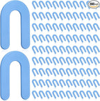 Yookeer 300 Pieces Tile Leveling System Tile Spacers 1/16 Inch, Horseshoe Shim U Shape Plastic Vitrolite Leveling Clips for Various Types, Blue
