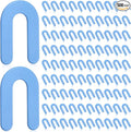 Yookeer 500 Pieces Tile Leveling System Tile Spacers 1/16 Inch, Horseshoe Shim U Shape Plastic Vitrolite Leveling Clips for Various Types, Blue