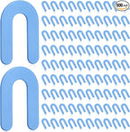 Yookeer 500 Pieces Tile Leveling System Tile Spacers 1/16 Inch, Horseshoe Shim U Shape Plastic Vitrolite Leveling Clips for Various Types, Blue