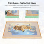 2000 Pieces Rotating Puzzle Board with 4 Drawers,40.16"x28.5" Portable Wooden Jigsaw Puzzle Table with Lazy Susan Spinning Cover for Adults