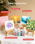 Mini Canvas Boards for Painting 20 Pack, 5x5 Inch Canvas Panels, 100% Cotton White Blank Art Supplies for Acrylics Oil Watercolor Tempera Paints