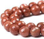 45pcs 8mm Natural Gold Sandstone Beads Faceted Stone Energy Healing Beads for Jewelry MakingDIY Bracelet Necklace Accessories 15" (8mm, Faceted Gold Sandstone)