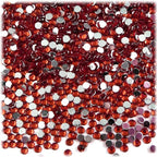 The Crafts Outlet 5-PK Set (7,200-Piece), Round 3mm Rhinestones, Flatback, Red Tones 2