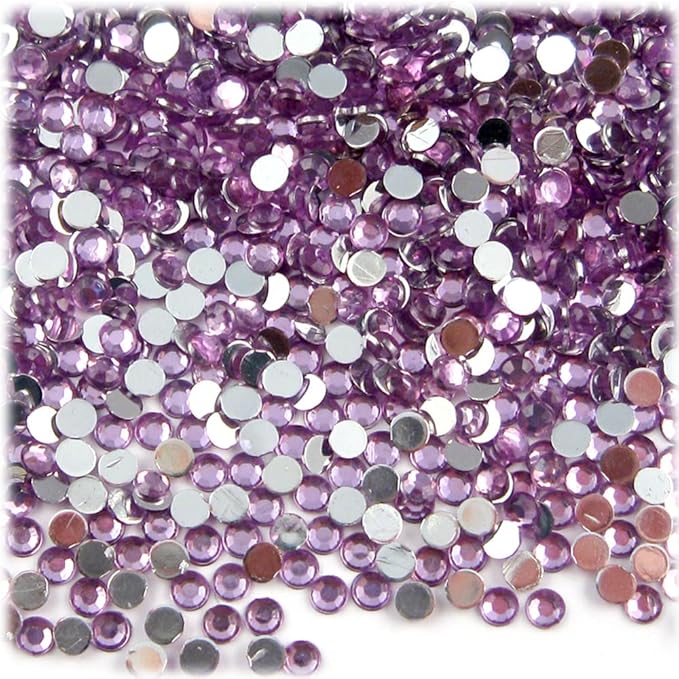 The Crafts Outlet 1,440pc Rhinestones Round 3mm (10ss) Flatback Olive Green