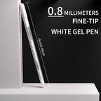 RVOGJP White Gel Pen Set, 3 Pack, 1mm Gel Ink Pens Opaque White Archival Ink Pens for Black Paper Drawing, Sketching, Illustration, Card Making, Bullet Journaling