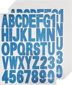 Starboling Letter Stickers,2 inch 8 Sheets Dark Blue Alphabet Sticker,Self Adhesive Vinyl Letter Stickers Mailbox Numbers,for Arts Crafts Outdoor Sign Poster Mailbox Sign Doors Mailboxes Car Truck