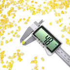 Crushed Glass for Resin Art - 3-6mm Yellow, 1.5lb | Broken Glass Pieces for Crafts, Vase Filler & Fire Pit Media | Decorative Stones