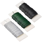 Hapeper 22 Gauge Floral Flexible Paddle Wire for Christmas Wreath Tree, Flower Arrangements, 3 Pack 114 Yards (Multicolored)