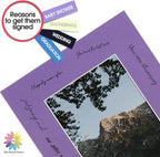 Mat Board Center, Pack of 10, 8x10 for 5x7 Purple Color Mats - Bevel Cut, Acid Free, 4-ply Thickness, White Core - for Pictures, Photos, Framing