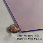 2 Pcs Clear Color Acrylic Sheets for Laser Cutting Thick 3mm 8x12x1/8In Color Clear Acrylic Sheet with Protective Paper for Handcrafts Signs