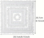 Lapoo Flowers Metal Cutting Die for Scrapbooking - Durable, Cut Stencils for DIY Scrapbook Photo Album Decorative Paper Card, Card Making Supplies (Multiple Large Lace Square Frames 8.1 x 8.1 in)