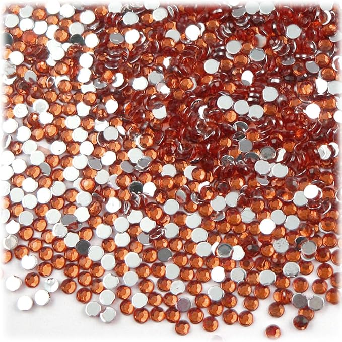 The Crafts Outlet 5-PK Set (7,200-Piece), Round 3mm Rhinestones, Flatback, Green Tones