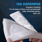 LET'S RESIN Silicone Mold Making Kit 15A, 4H Faster Curing Liquid Silicone Rubber, Super Elastic Translucent Clear Mold Making Kit, Molding Silicone for Silicone Molds, Soap Making, Clay(22lbs)