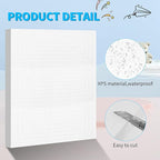 LuckyFoam White 4 Pack 15x12x1 inch Foam Sheets 1 Inch Thick Polystyrene Rectangles XPS Foam Board Craft for Insulating DIY Modeling Art Supplies