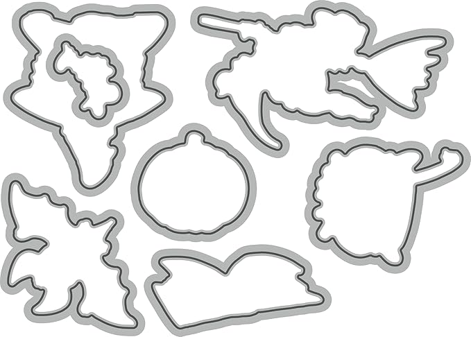 Halloween Clear Silicone stampReusable Stamp with Pumpkins, Skulls, Bats, Santa Claus, and Holiday Designs. Used for Making Cards, scrapbooks, and DIY templates (Halloween Witch)