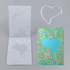 BAOFALI3D Embossing Folder and Metal Die Set for Card Making,Heart Leaves Background Plastic Textures Fades Embossing for Paper Crafting Handmade Crafts Wedding Valentine's Day Scrapbook Card Decorat