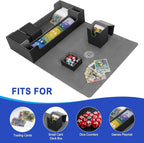 6 in1 Card Deck Box Set,X-Large Premium Trading Card Storage Case with 5 Small Box,Magnetic Game Deck Display Case Compatible with MTG/TCG/Yugioh/Magic/Commander(Black＆Grey)