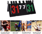 Portable Digital Scoreboard, Ping Pong Score Keeper Scoreboard for Tennis Soccer Football Sports, Sports Supplies Score Board for Games, Best Coaches Gifts Idea for Men, Boys