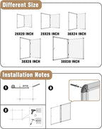 36"x24" Enclosed Bulletin Board, Lockable Weather-Resistant Aluminum Noticeboard for School & Office, Silver Frame w/Magentic Whiteboard