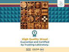 BSIRI 16 in 1 Wooden Brain Teaser Puzzles for Adults and Teens or Kids Interlocking 3D Mini Wood Mind Games Hand Puzzle Teasers Set Toys Coffee Table Games Gift