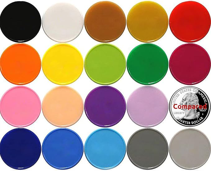 Set of 100 Opaque Plastic Learning Counters Mini Poker Chips Game Tokens with Storage Box (Pink, 1 Inch)