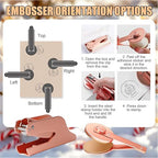 Personalized Book Embosser, Custom Embossing Machine with Metal Carving Molds for Book Lovers, Libraries, Wedding and Gifts