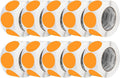 Perco Fluorescent Orange 3-Inch Perforated Circle Dot Sticker Labels — 10 Rolls, 5,000 Round Stickers — with Permanent Adhesive for Moving Boxes, Sale Signage, Displays, Status Messaging—Made in USA