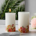 2 Pack Long Pillar Mold - Multiple Style Cylinder - Candle Silicone Wave Spiral Candle Mold - Silicone Resin Casting Molds for Candle & Resin & Soap Craft Supplies