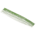 PATIKIL 30 Gauge 16" Floral Stem Wire, 100 Pcs Paper Wrapped Iron Artificial Flower Stem Accessories for DIY Bouquet Stem and Craft Decoration, Light Green