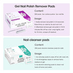Gellen Gel Polish Remover Pad Kit, Acetone Polish Remover Pads & Alcohol Pads Cleanser Wipes, 400 Pack Travel Kit Professional Individually Wrapped Quick Easy with Glycerin Moisturizing