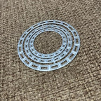 Lapoo Geometric Cutting Die for Scrapbooking - Durable, Cut Stencils for DIY Scrapbook Photo Album Decorative Paper Card, Card Making Supplies (Three Hollowed-Out Rings 2.8 x 2.8 in)