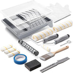 VOOMEY 17 Piece Paint Roller Kit - Paint Rollers 9"4", Paint Roller Frame，Paint Trays, Microfiber Roller Cover, Paint Kit for House Painting,Paint Brushes for Painting Walls