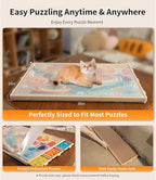 Join&Joy 1500 Piece Puzzle Board Pro, with 6 Drawers & Cover, 34" x 25", Sort-Wise Colorful Felt Drawers, Wooden Jigsaw Puzzle Board, Birthday Gifts for Mom