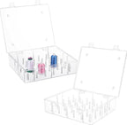 New brothread Pack of 2 Tall and Clear Storage Box/Organizer for 2x30 Home Embroidery&Cotton Thread Spools Compatible with Tall Thread Spools from Isacord/Floriani/Madeira/Glide/RA/Connecting Thread