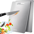 2 Pack Titanium Cutting Board - 100% Pure Titanium Cutting Boards For Kitche,Easy to clean, Double-sided food-grade Cutting Board For Cutting Meats, Fruits And Vegetables,13 * 9