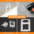 DGSL Tile Leveling System, 2000-Piece 1/16" Tile Spacers Clips Tile Tools, Tile Installation Tools for Professional Ceramic Tile and Stone Installation