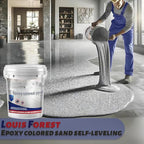 Epoxy Floor Paint, Epoxy Colored Sand Floor Paint, High-Gloss Marble Effect Self-Leveling Coating, Waterproof, Non-Slip, Ultra-Durable for Garage, Basement, Wood Floors (Colorful,11 lb)