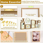 372 PCS Picture Hanging Kit, Christmas Decorations Indoor Outside Picture Hangers, Heavy Duty Picture Frame Mirror Wall Hanging Hardware Hooks Kit with Nails Sawtooth for Hanging Picture
